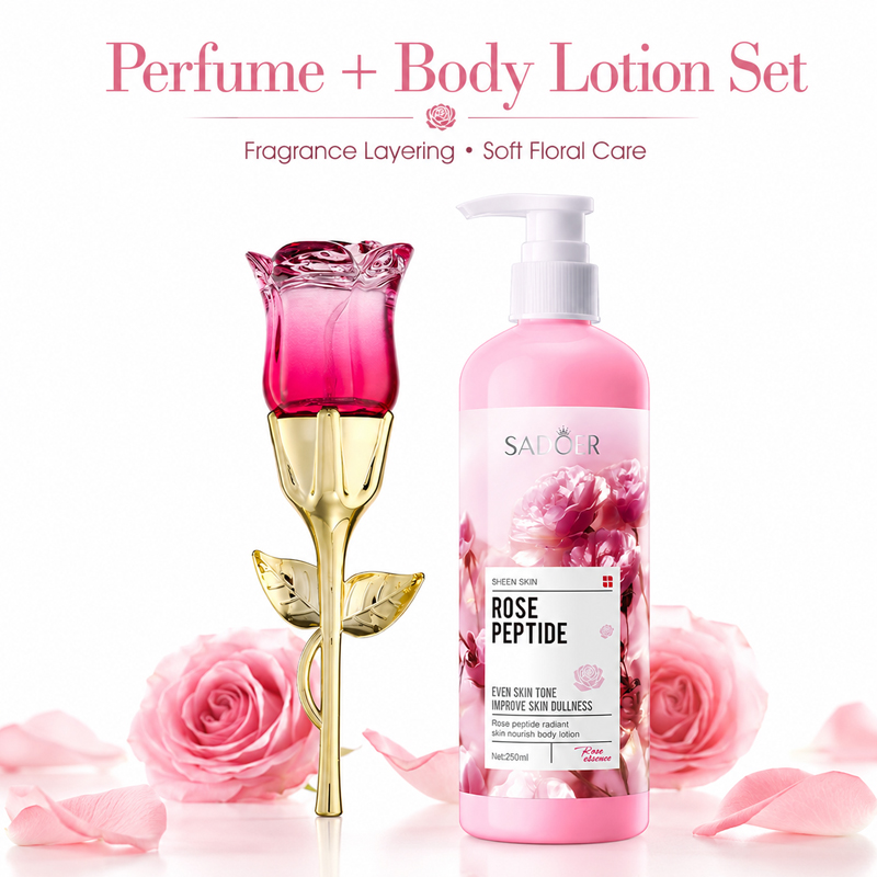 Perfume Fragrance Gift Set - Zestaw perfum i balsamu do ciała